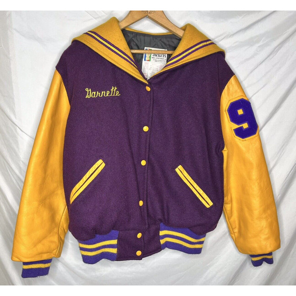 Womens Varsity Jacket Size L Wool Sailor Collar Rosati Kain St Louis Vintage 90s - Picture 1 of 13